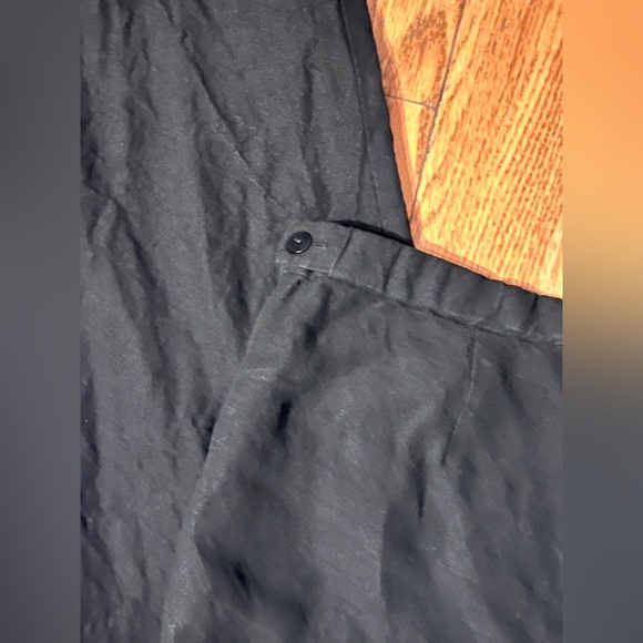 Eileen Fisher Classic Black Pants Petite Medium Pockets Side Buttons Classic - Picture 11 of 12